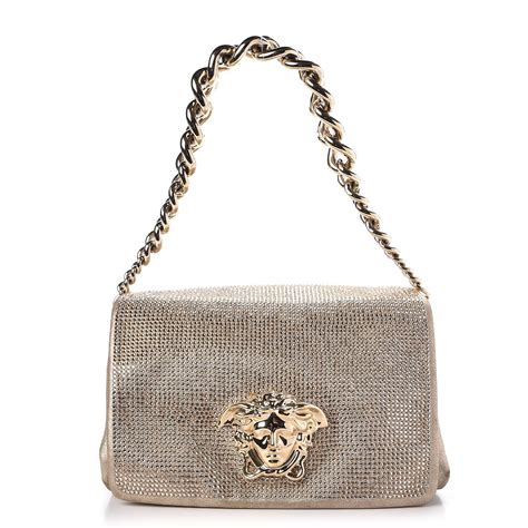 versace gold glitter bag|authentic versace handbags.